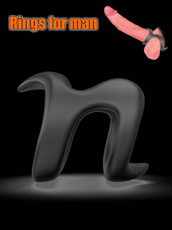 Silicone Penis Ring Adult Sex Toy Cock Ring for Men Silicone Multipurpose Testicle Toys Soft and Stretchable Cock Sexual Stimulation Device - Image 4