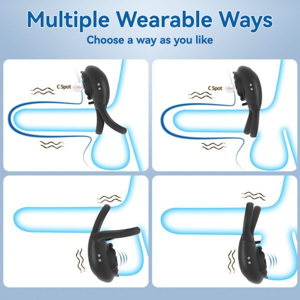 Rose Toy Vibrator Lock Rings Nipple Clitoris Stimulator Vibrators Sex Toys for Couple Delay - Image 4