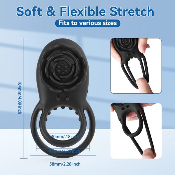 Rose Toy Vibrator Lock Rings Nipple Clitoris Stimulator Vibrators Sex Toys for Couple Delay - Image 6