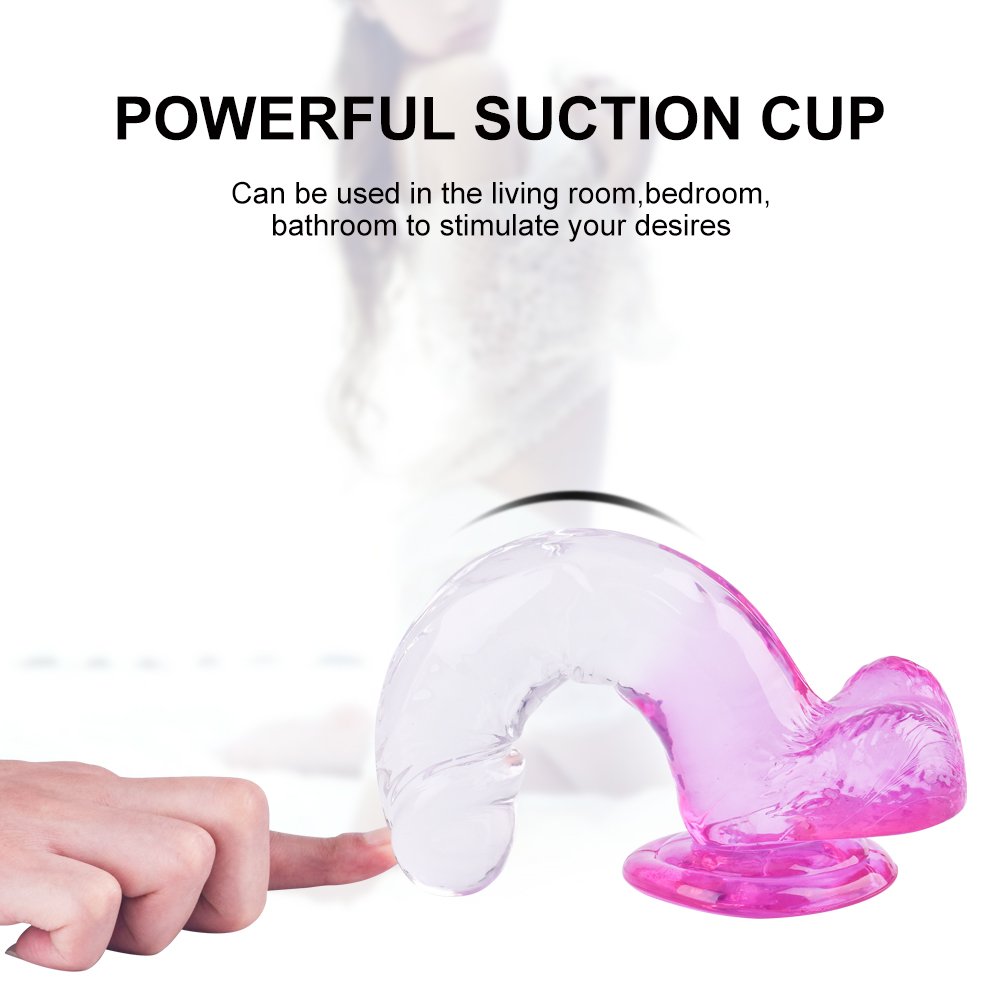 Realistic Silicon Dildo With Suction Cup - Large - Image 5