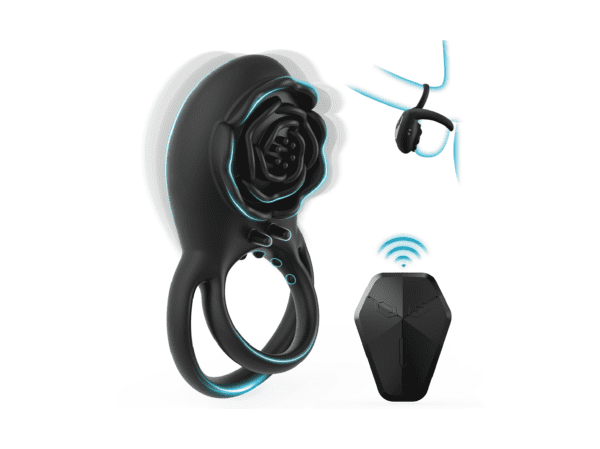 Rose Toy Vibrator Lock Rings Nipple Clitoris Stimulator Vibrators Sex Toys for Couple Delay