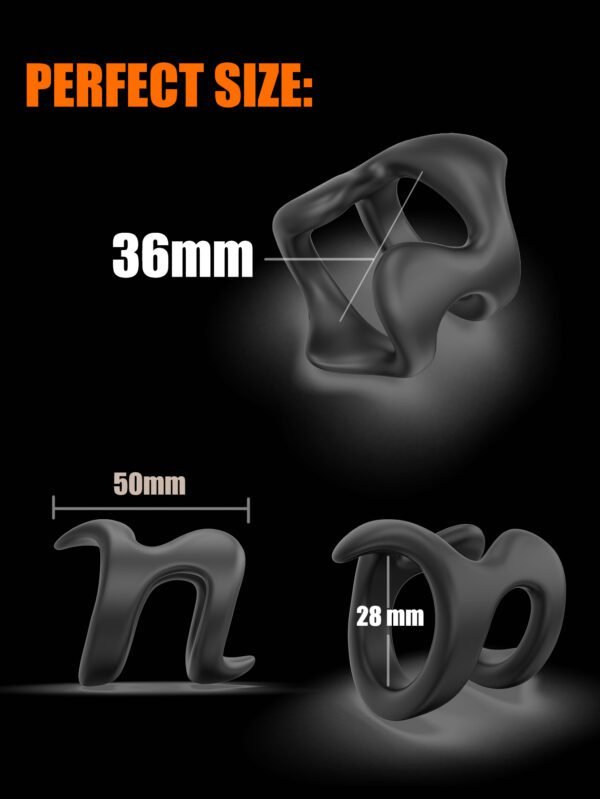 Silicone Penis Ring Adult Sex Toy Cock Ring for Men Silicone Multipurpose Testicle Toys Soft and Stretchable Cock Sexual Stimulation Device - Image 7