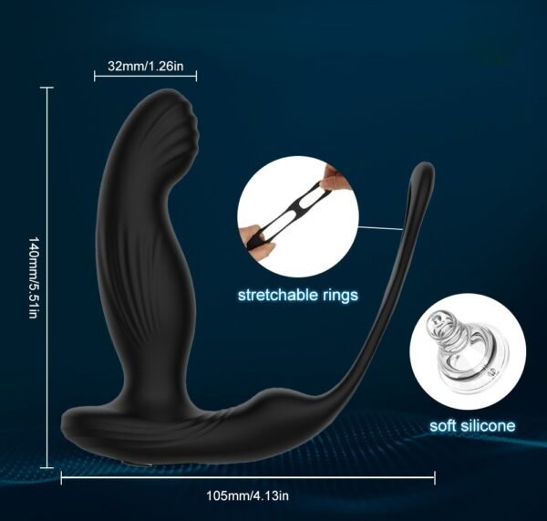 Anal Butt Plug Male Vibrator Anal Plug Waterproof Masturbator Butt Delay Ejaculation Ring Toy for Men - Image 8