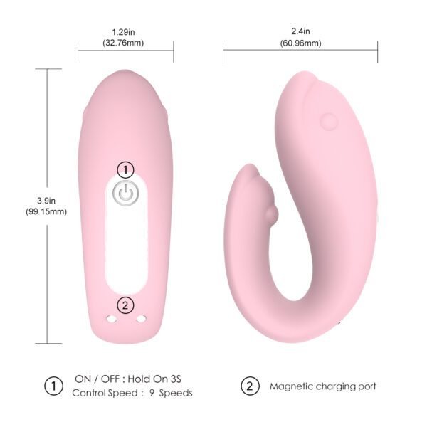 U-Shape Dildo/Vibrator G-spot Vibrator Clit Orgasm For Women. Suitable for couples - Image 2