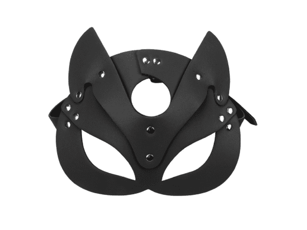 Leather Mask Role Play Black