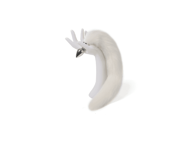 Role Play Fox Tail Butt Plug White - Fetish - Image 2