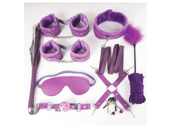 Couple's Bondage Kit with Whip - BDSM