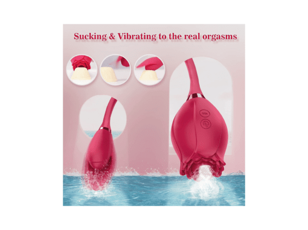 Rose Toy Vibrator With Sucking and G-spot vibrator - Image 3