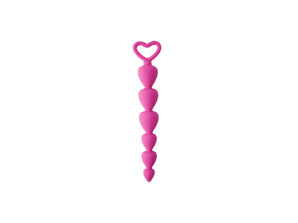 Long Heart Anal Plug Pink - Image 2
